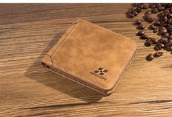 "pocket pandemonium: vintage men's wallets with pu leather magic, credit card sorcery, and short-style wizardry!"