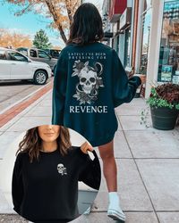 vigilante sweatshirt, taylor swiftie merch sweatshirt, revenge hoodie, skull sweatshirt, eras tour shirt, skeleton shirt