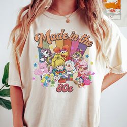 cartoon friends nostalgia shirt, 80s cartoon friends shirt, friends 08's cartoon characters rainbow shirt, care bears