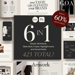 6 in 1 bundle coach creator canva ps -  instagram template canva coaching business and online presence