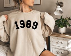 birthday sweatshirt, 1985 college style number sweater, birthday gift for women, 1985 birth year number sweatshirt, 1985