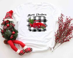 farm fresh christmas trees truck shirt, christmas t-shirt, christmas family, red truck shirt, christmas gift, christmas