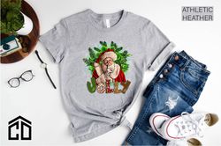 feelin jolly shirt, santa shirt, christmas shirt, christmas funny shirt, santa graphic tee, shirt, christmas for gift