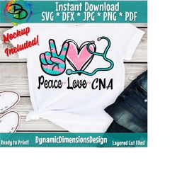 peace love cna svg, cna sublimation, nurse svg, peace love, cna png, instant download nursing sublimation, cna sublimation design