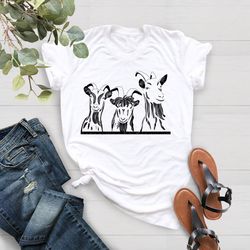 Goats TShirt PNG, Cute Goats Shirt PNGs, Farm Animal Shirt PNG, Goats Lover Shirt PNG, Farmer Women Shirt PNG, Goats Bir