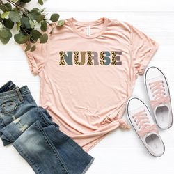 Nurse Shirt PNG, Registered Nurse, Leopard Print, Gift For Nurse, Unisex Shirt PNG, Nursing School Graduate
