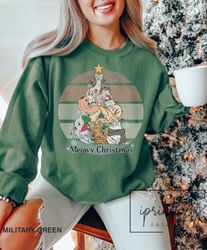 meowy christmas sweatshirt, christmas cat sweatshirt, cat lover christmas sweatshirt, christmas gift for cat lovers, ipr