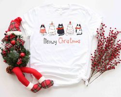 meowy christmas shirt png, christmas cat shirt png, merry christmas, cat lover shirt png, christmas gift, christmas gift