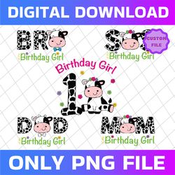 personalized family 1st birthday png, 1st birthday  png, baby cow birthday png, family farm party design, instant file