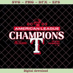 texas rangers 2023 american league champions svg file