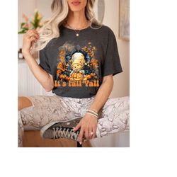 it's fall yall shirt - winnie the pooh shirt - fall season pooh shirt - pooh tee - cute fall shirt - pooh pumpkin tee -