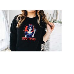 boo-tiful sweater - snow white halloween sweatshirt - halloween princess sweater - spooky snow white hoodie - spooky pri