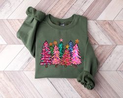 christmas sweatshirt, christmas sweater, christmas crewneck, christmas tree sweatshirt, holiday sweaters for women, wint