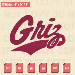 montana grizzlies embroidery file, ncaa embroidery designs, machine embroidery design files