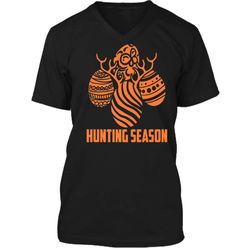 funny easter egg hunting season gift shirt for men and women mens printed v-neck t