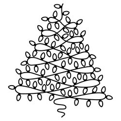 christmas tree svg, png, jpg files. christmas lights. merry christmas. digital download.