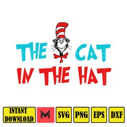 the cat in the hat , dxf, png, dr.suess book png, dr. suess png, sublimation, cat in the hat cricut, instant download