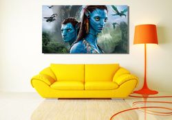 avatar film poster ready to hang canvas, avatar 2 water's path poster, avatar water's path poster plim poster, blue avat