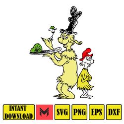 green eggs and ham , dxf, png, dr.suess book png, dr. suess png, sublimation, cat in the hat cricut,