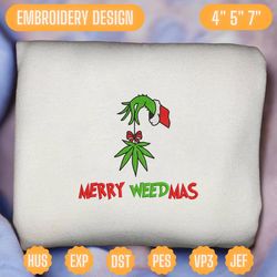 christmas 2023 embroidery machine file, merry weedmas happy christmas embroidery design, movie christmas embroidery design,  family christmas embroidery file