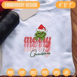 christmas embroidery designs, grinchmas embroidery designs, merry christmas embroidery designs, christmas designs