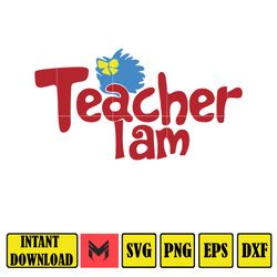 teacher i am , dxf, png, dr.suess book png, dr. suess png, sublimation, cat in the hat cricut,