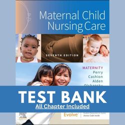 test bank for maternal child nursing care 7th edition by shannon e perry marilyn j hockenberry mary catherine cashion