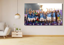 serie a 2023 champion napoli team ready to hang canvas, ssc napoli canvas , serie a wall art,for kids,football poster,na