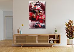 charles leclerc ready to hang canvas,charles leclerc poster, ferrari f1 poster, formula 1 poster, charles leclerc wall a