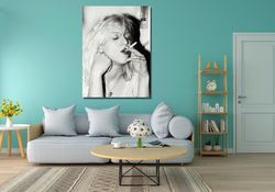 courtney love music ready to hang canvas, wall art canvas painting living room home decor, courtney love smoking poster,