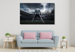 cristiano ronaldo rovesheta ready to hang canvas, ronaldo poster, bedroom decor, gift for the home,boy room decor,gym ca