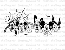 mouse and friends halloween, halloween costume svg, spooky vibes svg, trick or treat svg