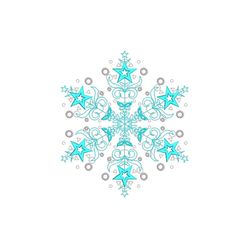 snowflake embroidery design, winter embroidery design, 4 sizes, instant download