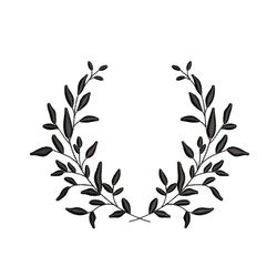 floral wreath embroidery design, 5 sizes, instant download