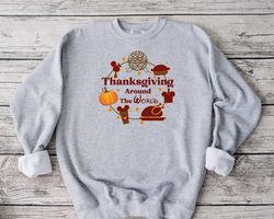 thanksgiving around the world sweatshirt, thanksgiving disney sweatshirt, disneyland fall shirt, turkey sweater, disneyw