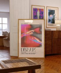 self affirmation poster, aura poster, funky wall decor, y2k digital print, gradient wall art, aesthetic art, 70s retro p