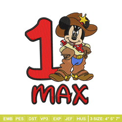1 max mickey mouse embroidery design, mickey embroidery, logo design, logo shirt, disney embroidery, digital download