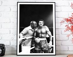 apollo creed and tony evers poster, rocky movie vintage photo poster - art deco, canvas print, gift idea, print buy 2 ge