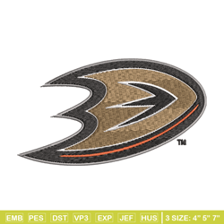 anaheim ducks logo embroidery, nhl embroidery, sport embroidery, logo embroidery, nhl embroidery design.