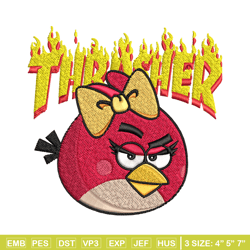 Angry Birds Thrasher Embroidery design, Angry Birds Embroidery, cartoon design, Embroidery File, Instant download.