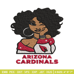 arizona cardinals girl embroidery design, logo embroidery, nfl embroidery, embroidery file, logo shirt, digital download