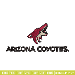 arizona coyotes embroidery design, logo embroidery, nfl embroidery, embroidery file, logo shirt, digital download.