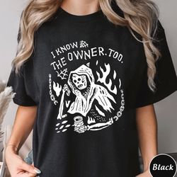 i know the owner too t-shirt, bartender sweatshirt, bartender shirt, funny bartending hoodie, barista shirt, trending un
