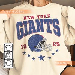new york football vintage sweatshirt, giants crewneck retro shirt, gift for fan new york football christmas ptp 1710