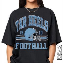 north carolina football sweatshirt, shirt retro style 90s vintage unisex crewneck football american, tar heels bootleg t
