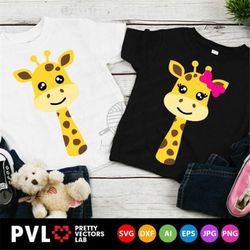 giraffe svg, giraffe girl svg, giraffe boy svg, giraffe cut files, cute giraffes svg dxf eps png, kids svg, baby clipart