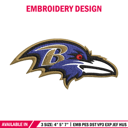 baltimore ravens logo embroidery, nfl embroidery, sport embroidery, logo embroidery, nfl embroidery design.