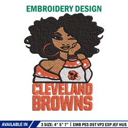 browns girl embroidery design, logo embroidery, ncaa embroidery, embroidery file, logo shirt, digital download