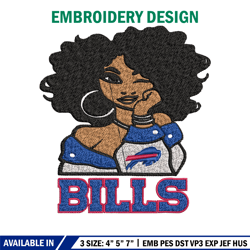 buffalo bills girl embroidery design, logo embroidery, ncaa embroidery, embroidery file, logo shirt, digital download