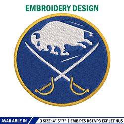 buffalo sabres embroidery design, logo embroidery, nhl embroidery, embroidery file, logo shirt, digital download.